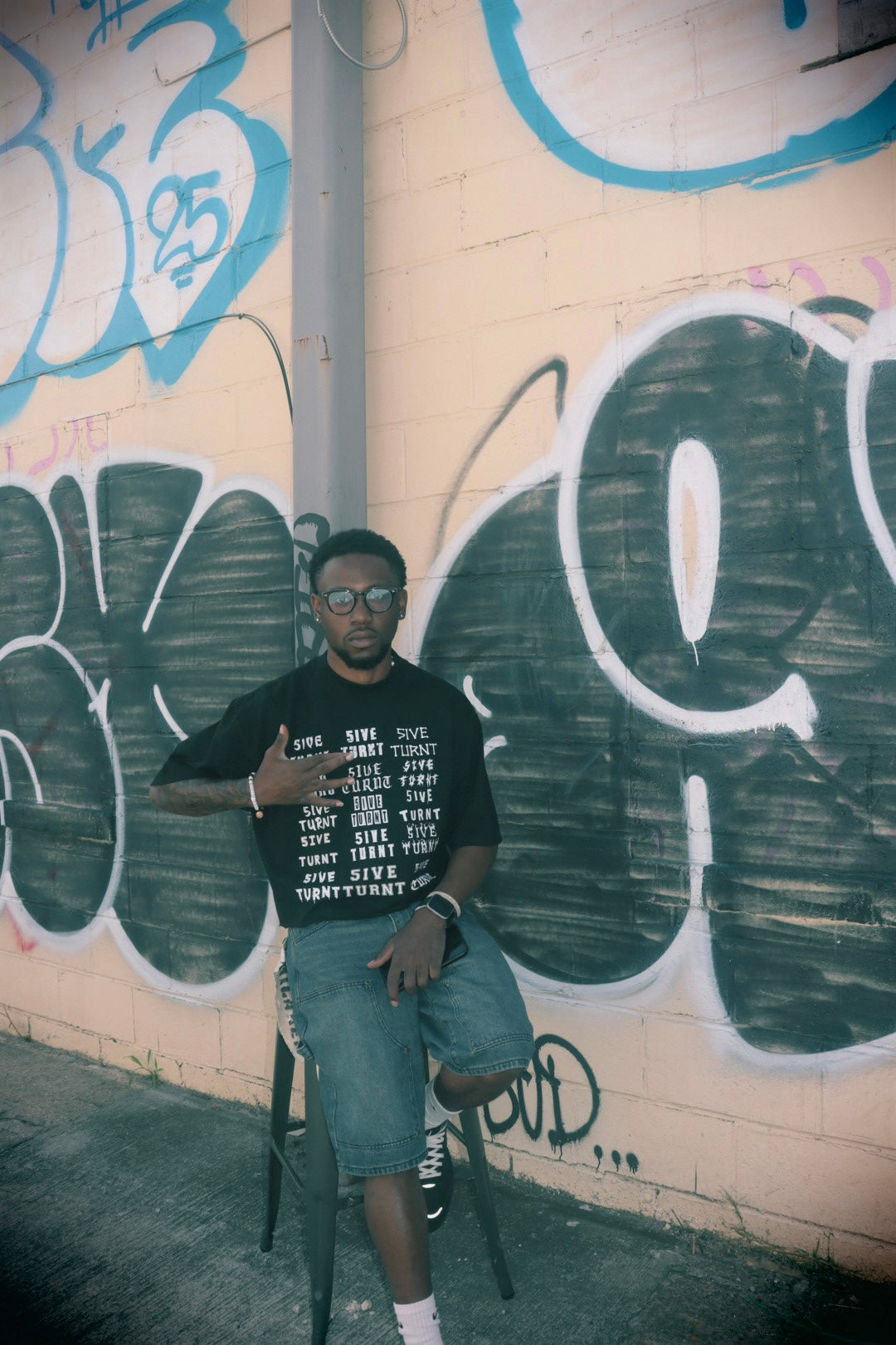 Men’s “5ive Turnt Fonts” Tee