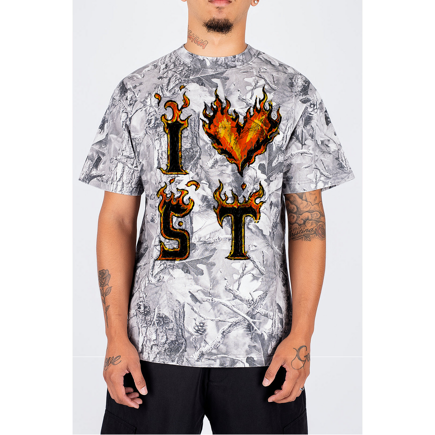 Men’s “I ❤️🔥 5T” Camo Tee