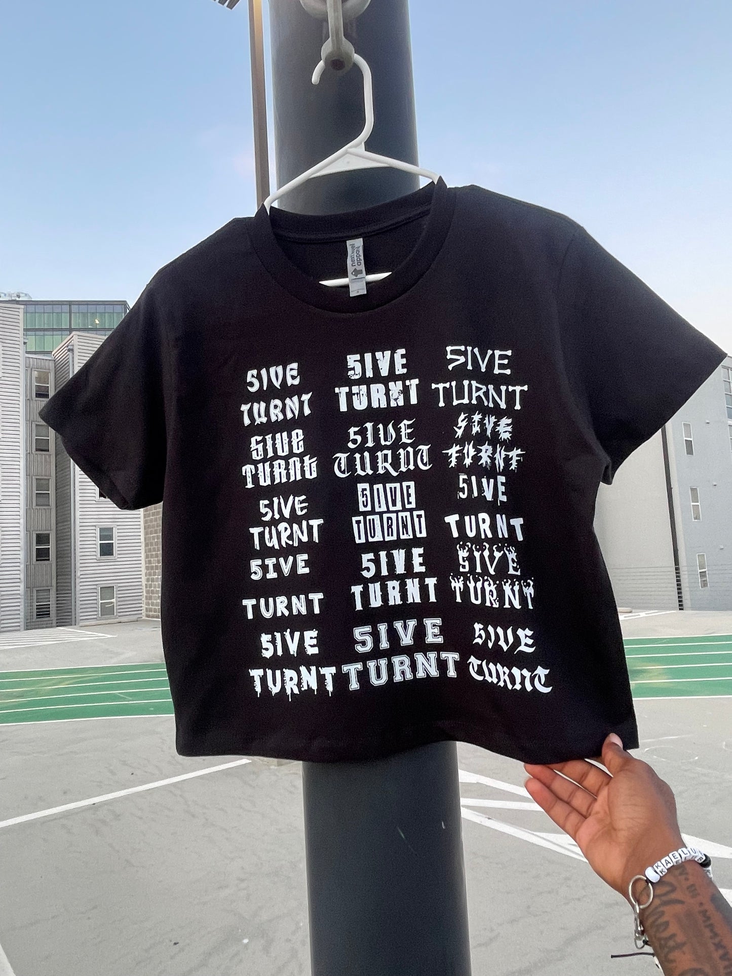 Women’s “5ive Turnt Fonts” Tee