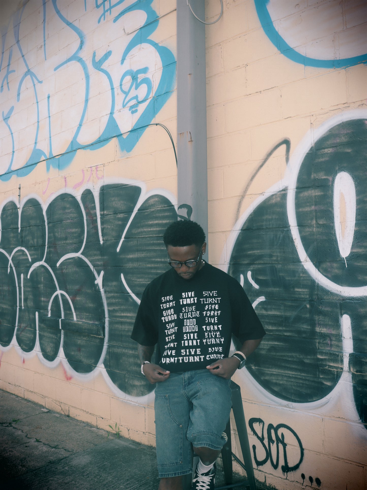 Men’s “5ive Turnt Fonts” Tee